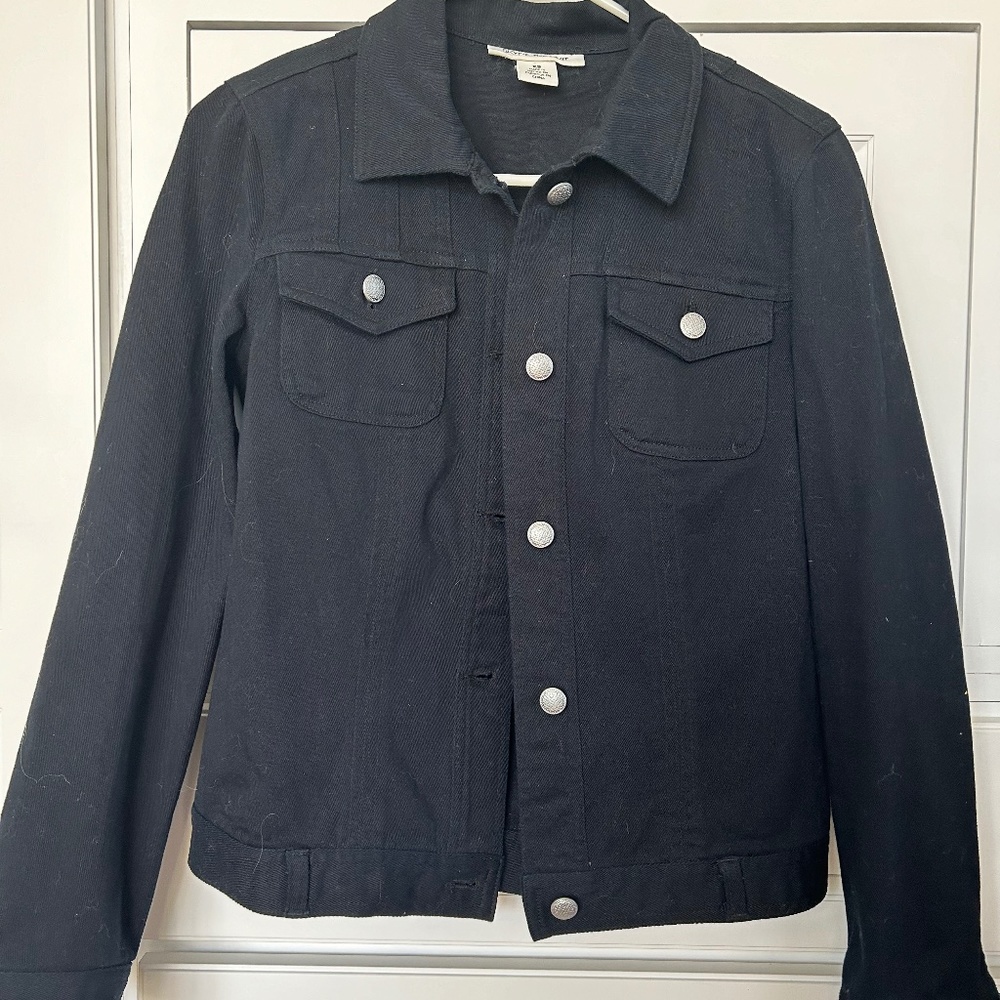 Black denim jacket